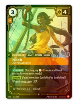 Nilah, Joyful Ascetic - Carta Coleccionable