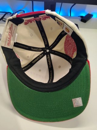 Gorra Mitchell & Ness Houston Rockets Beige/Roja