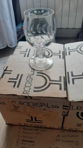 Lote de 38 copas de cristal tallado vintage