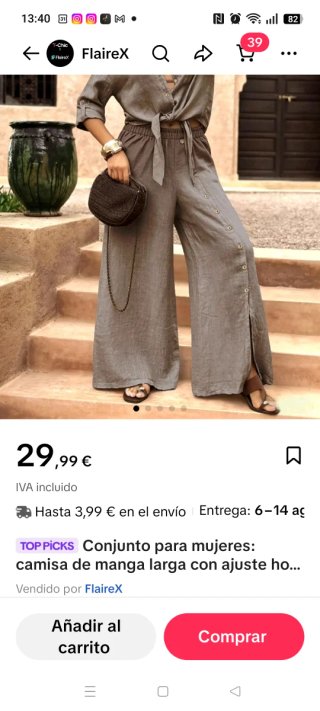 Nuevo conjunto 2 piezas talla s
