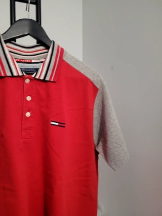 Camiseta Polo Tommy Hilfiger Talla S Roja Gris