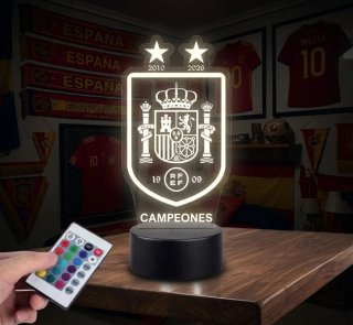 Lámpara LED 3D Escudo España Campeones 2010 - 2026