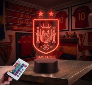 Lámpara LED 3D Escudo España Campeones 2010 - 2026
