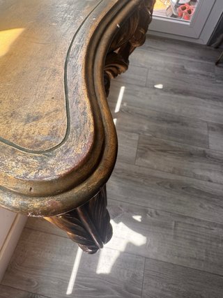Consola Antigua Luis XV Dorada Francesa