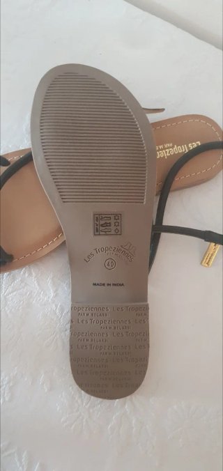 Sandali Les Tropeziennes neri e cuoio
