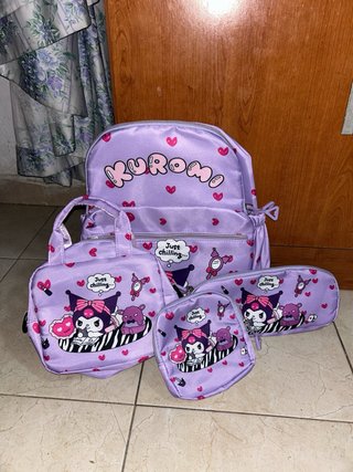 Set de 4 Bolsas Kuromi Morado