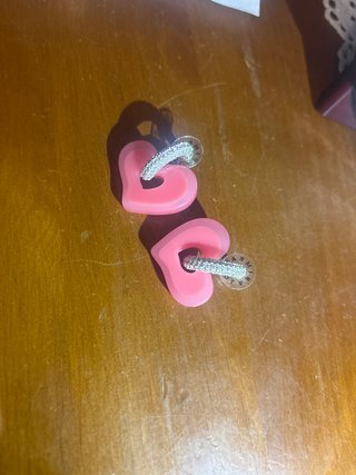 Pendientes Bimba y Lola Corazón Rosa y Plata