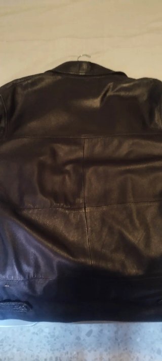 Chaqueta Cuero Hombre Made in Spain. Burdeos.