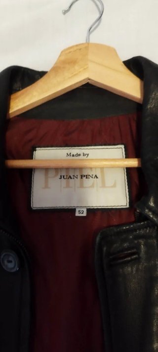 Chaqueta Cuero Hombre Made in Spain. Burdeos.