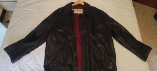 Chaqueta Cuero Hombre Made in Spain. Burdeos.