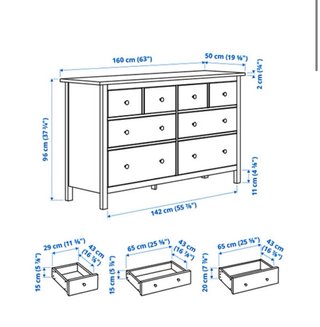 Cómoda Ikea Hemnes 8 cajones blanca