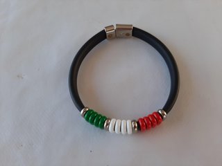 Pulsera Caucho Bandera Italiana