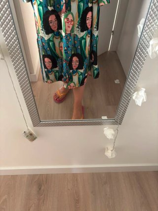 Vestido estampado mujeres