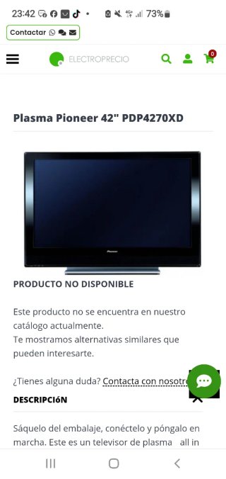 TV Plasma Pioneer PDP-4270XD Smart TV