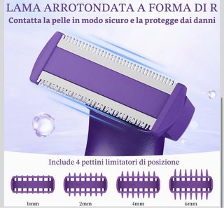 Rasoio Elettrico Donna 6 In 1 Viola