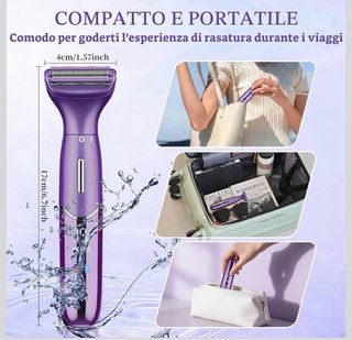 Rasoio Elettrico Donna 6 In 1 Viola