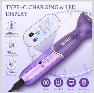 Rasoio Elettrico Donna 6 In 1 Viola