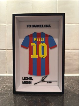 Quadro FC Barcelona Messi 10 Autografato
