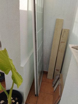 Puerta corredera aluminio cierre exterior completo
