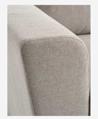 Sofá Cama Chaise Longue Tela Arena Claro