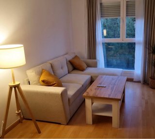 Sofá Cama Chaise Longue Tela Arena Claro