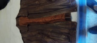 Chaqueta Cuero Hombre Vintage Marrón