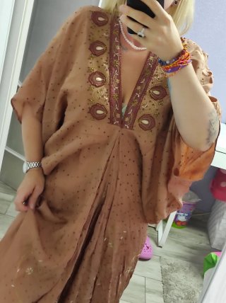 Vestido kaftan Zara