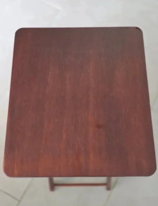 Mesa auxiliar nogal antigua plegable