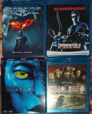 Pack 4 Películas Blu-ray (Terminator 2, Avatar, Ba