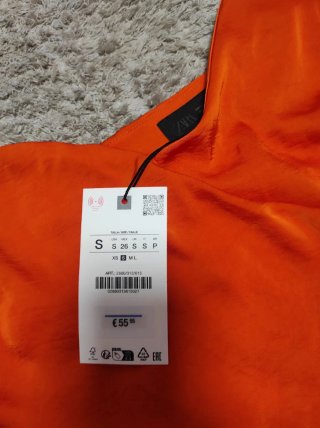 Vestido Zara Naranja Asimétrico
