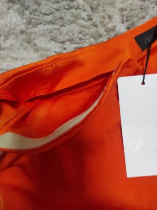 Vestido Zara Naranja Asimétrico