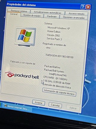 Mini Portátil Packard Bell dot s2 10 160GB