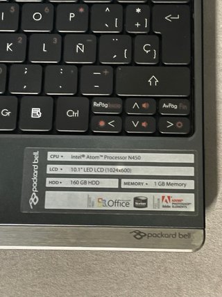 Mini Portátil Packard Bell dot s2 10 160GB