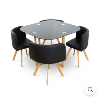 Mesa de comedor de cristal templado
