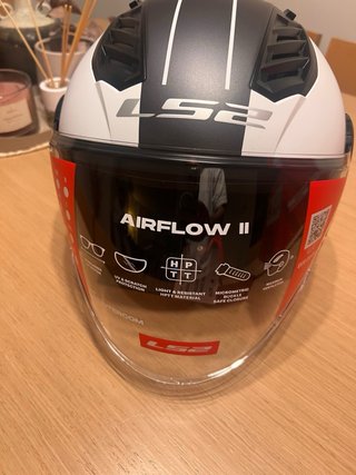 Casco Jet LS2 Airflow II Blanco/Negro