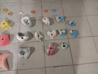 Presas de escalada variadas