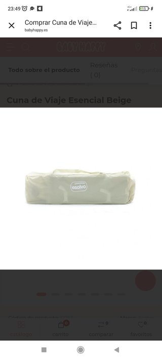 Cuna de Viaje Asalvo Esencial Beige