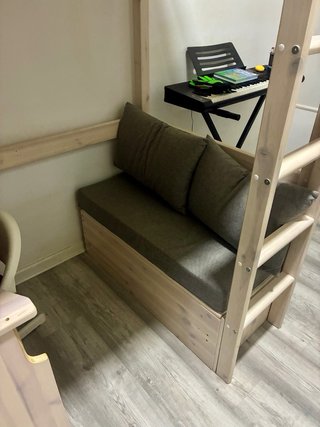 Cama alta madera escritorio banco