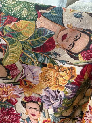 Tessuto Frida Kahlo Fiori Multicolore