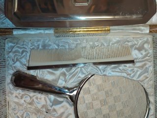 Juego Tocador Antiguo Plata