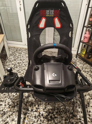 Pack silla racing+volante+pedales+caja de cambios