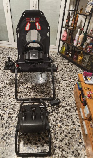 Pack silla racing+volante+pedales+caja de cambios