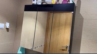 Mueble Camerino Baño Madera y Cristal