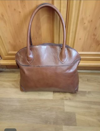 Bolso de piel marrón vintage