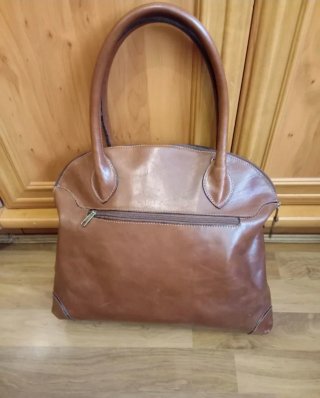 Bolso de piel marrón vintage