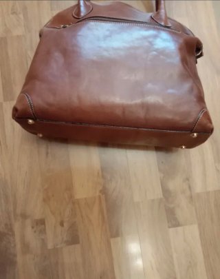 Bolso de piel marrón vintage