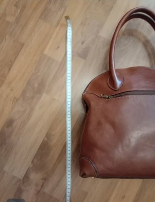Bolso de piel marrón vintage