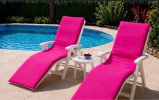 2 cojines para tumbonas fucsia