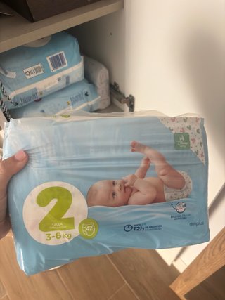 4 paquetes pañales Deliplus Talla 2 (3-6 kg)
