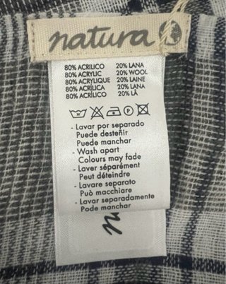Lote de 8 foulards se cuadros fleco corto NATURA